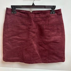 old navy faux suede skirt